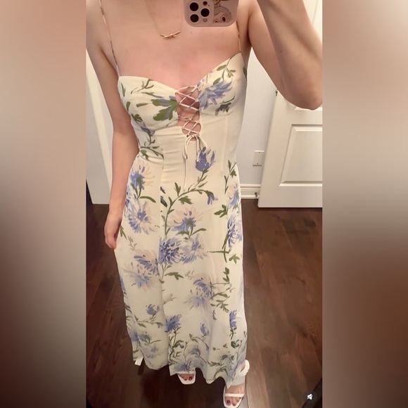 Reformation Emely Dress In Serenity, new without tags, never worn, no flaws. - Picture 7 of 7